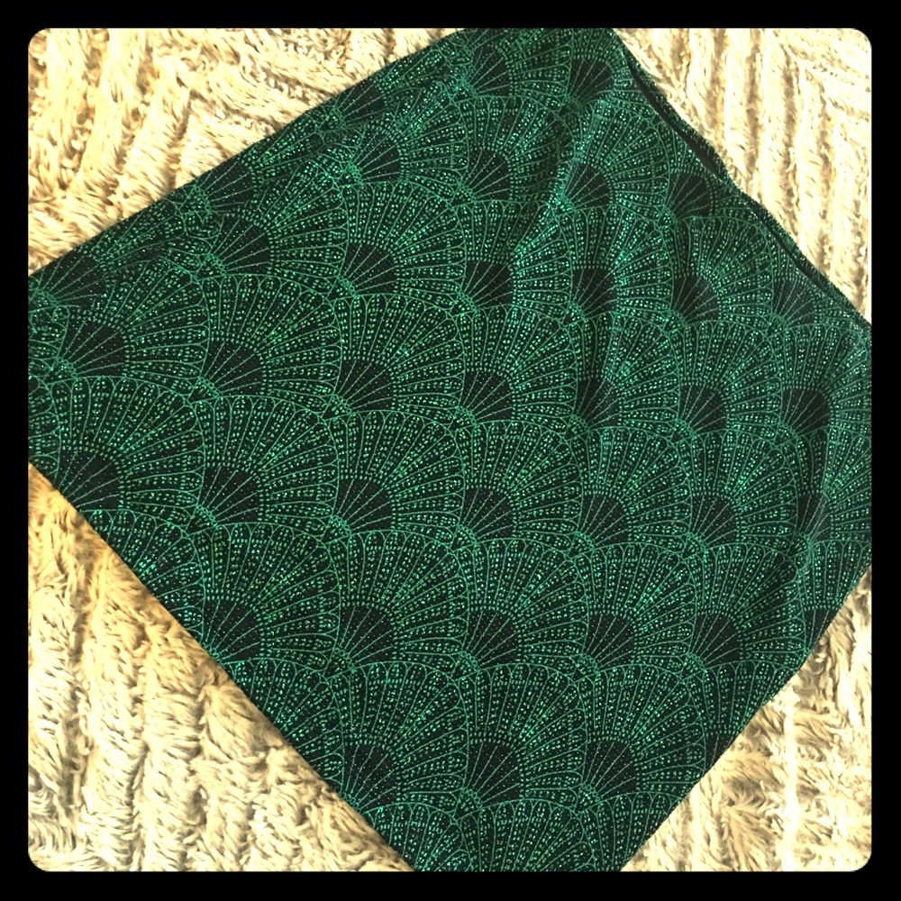 Green mini skirt